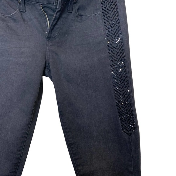 Paige Verdugo Ultra Skinny Embellished Black‎ Jeans NWT SZ 25 - Picture 5 of 8